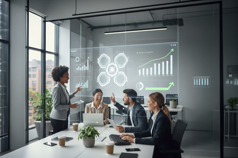 American Express Business Credit Card with a lock icon in front for security